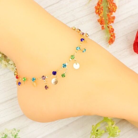 "Handmade Anklet – Elegant & Delicate Jewelry for Women | UNVRC1193 - Picture 3 of 10